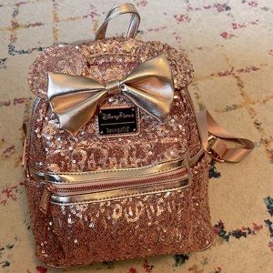 Disney Loungefly Rose Gold Backpack